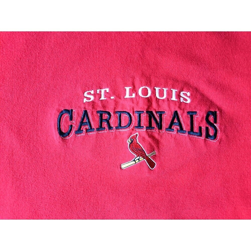 Vintage St. Louis Cardinals T-Shirt Men's XL Red Short Sleeve - Picture 2 of 6